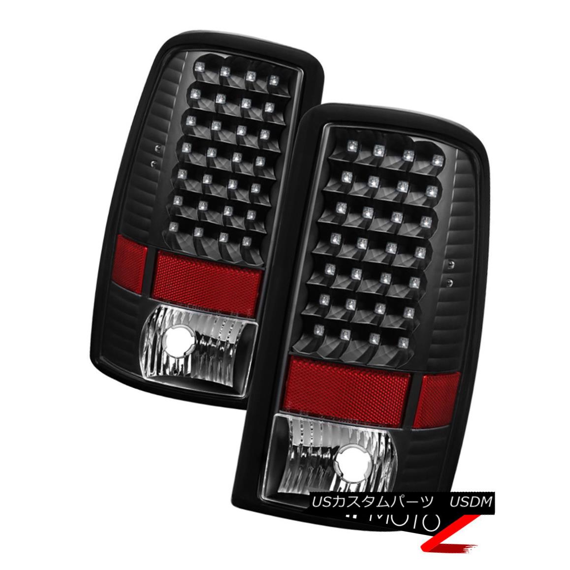 テールライト Black 2000-2006 Chevy Tahoe Suburban LED Tail Light GMC Yukon XL Replacement SET ブラック2000-2006シボレータホ郊外LEDテールライトGMCユーコンXL交換セット