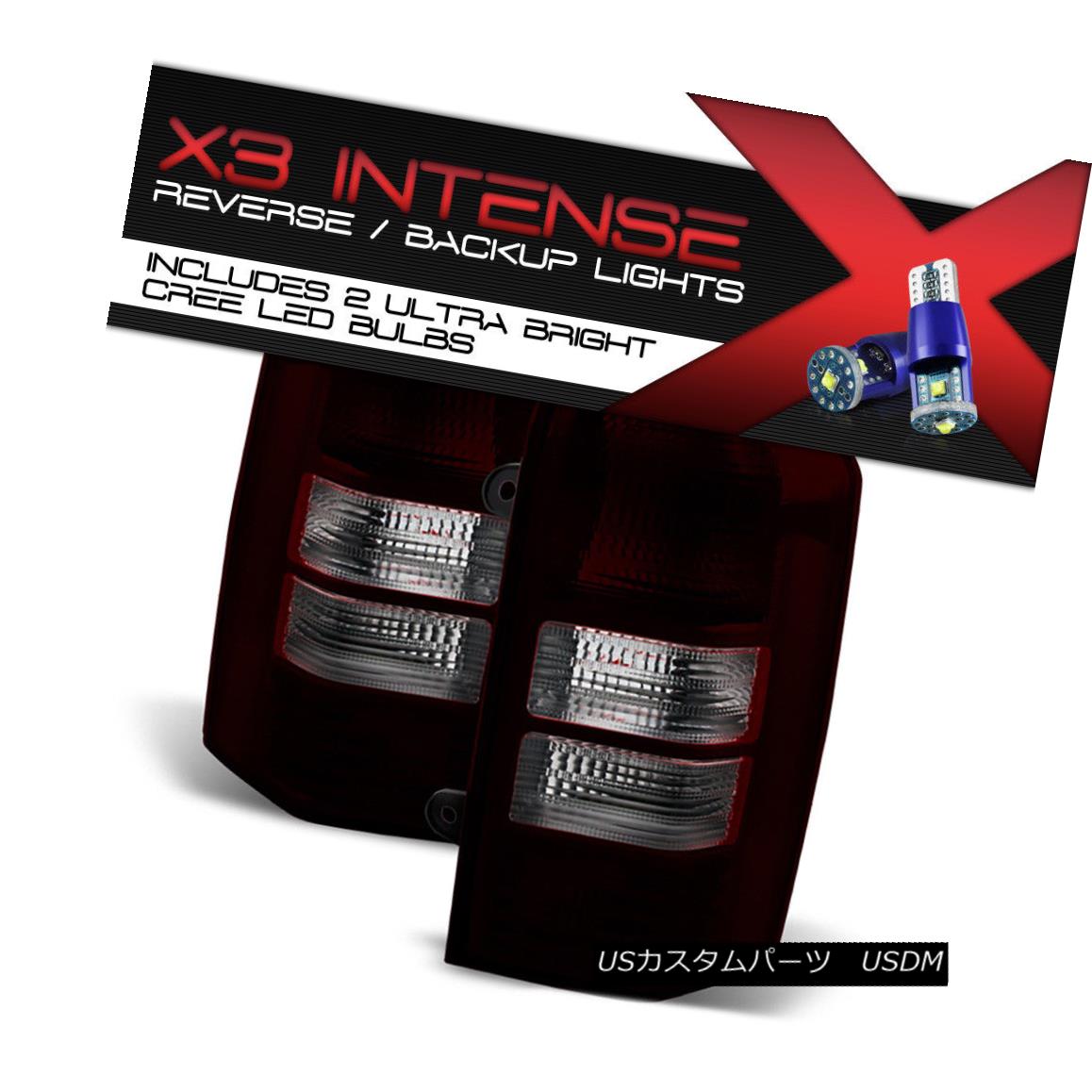 テールライト [Cree LED Reverse] "DARK SMOKE RED" 2008-2016 Jeep Patriot Tail Light Signal L+R [Cree LED Reverse] "DARK SMOKE RED" 2008-2016ジープパトリオットテールライトシグナルL + R