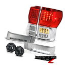 テールライト 2007-2013 Toyota Tundra Limited Rosso Red Taillights Silver Bumper DRL Fo...