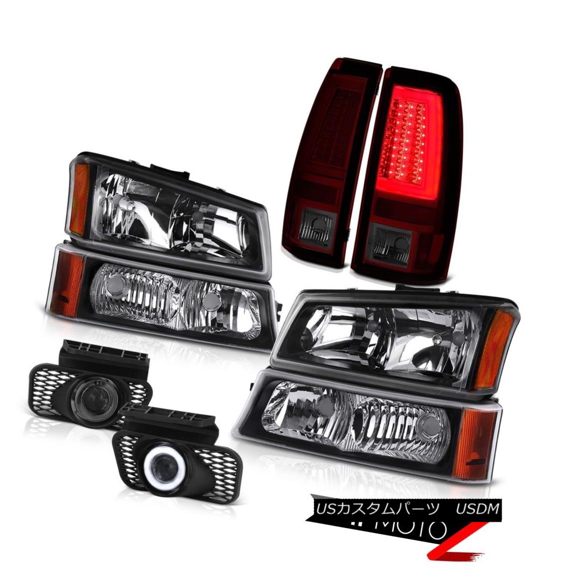 テールライト 2003-2006 Silverado Tail Brake Lights Black Signal Lamp Headlamps Fog Tron Tube 2003-2006シルバラードテールブレーキライトブラックシグナルランプヘッドランプフォグトロンチューブ