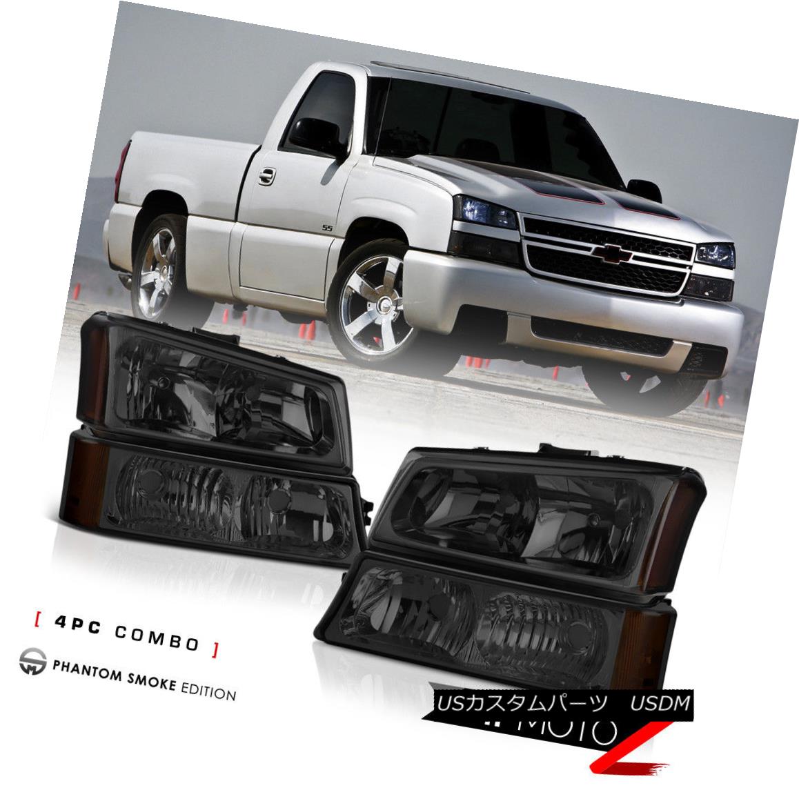 テールライト 03-06 Silverado Tail Lamps Chrome Roof Brake Lamp Headlights Fog 