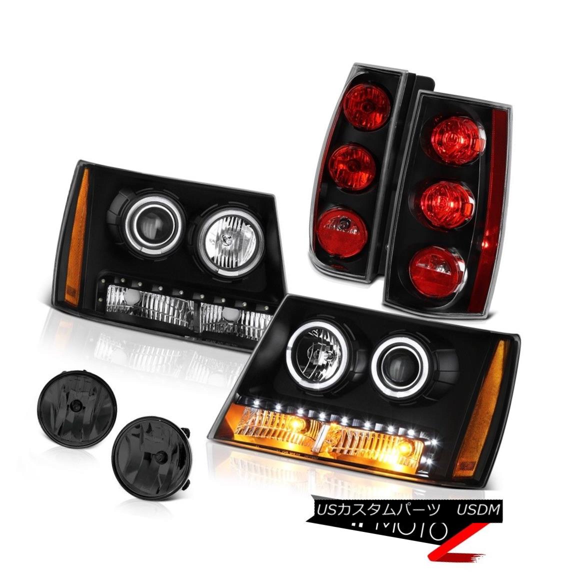 テールライト 07-14 Chevy Tahoe LT1 Projector Headlamps Fog Lamps Tail LED Halo Ring Oe Style 07-14 Chevy Tahoe LT1プロジェクターヘッドランプフォグランプテールLEDハローリングOeスタイル