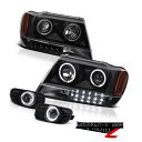 テールライト 99-03 JEEP WJ WG LAREDO BLACK LED PROJECTOR HEADLIGHT+HALO+PROJECTOR FOG LIGHT 99-03 JEEP WJ WG LAREDO BLACK LEDプロジェクターヘッドライト+ハロー +プロジェクターフォグライト