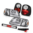 テールライト 01-03 F150 Flareside XLT Pair Headlights Rear Signal Brake Lights 3rd Car...
