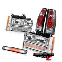 テールライト ALL Chrome LED Cargo Cab Brake Tail Light Corner Signal Parking Head Ligh...