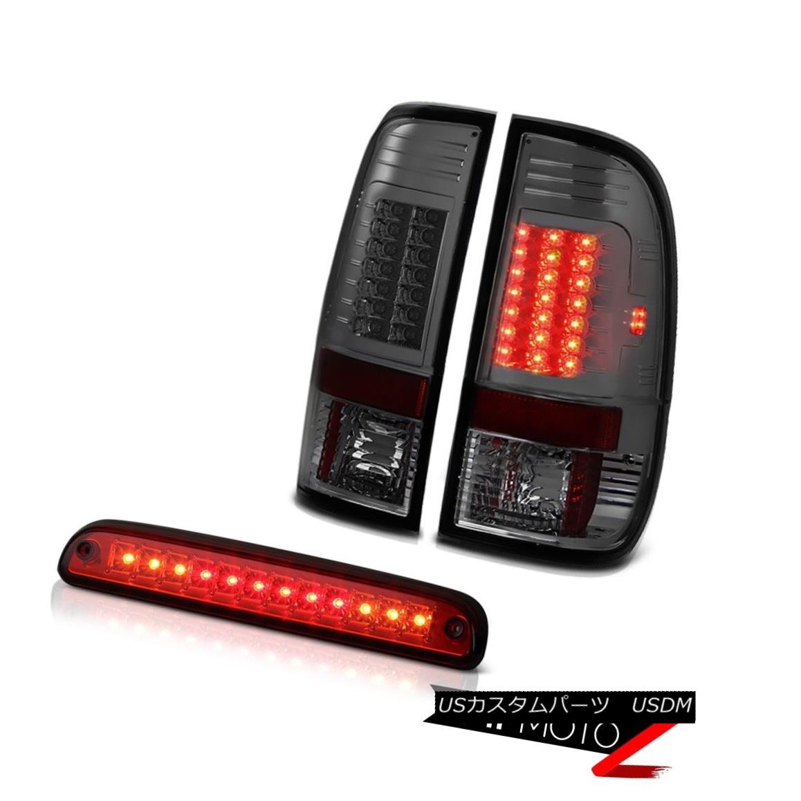 テールライト 08-10 Ford F-250 F-350 Lariat Black Smoke LED Brake Tail Lights High Cargo Lamps 08..