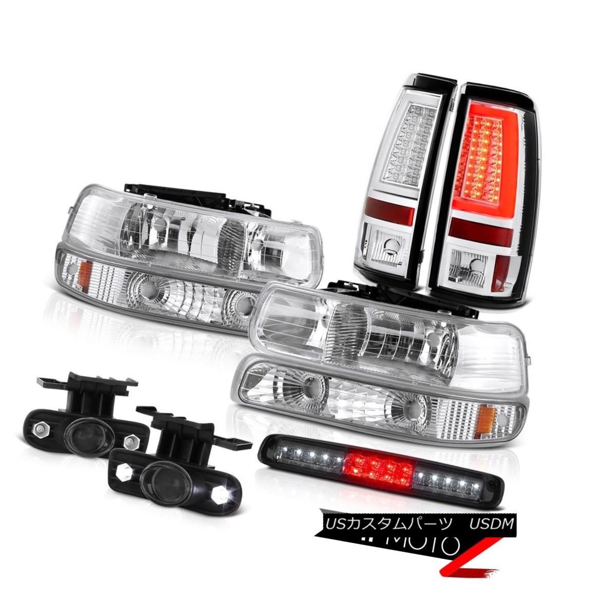 テールライト 99-02 Silverado 4WD Taillamps Graphite Smoke Roof Cargo Light Headlamps Foglamps 99-02 Silverado 4WDテールランプ黒鉛煙屋根カーゴライトヘッドランプフォグランプ