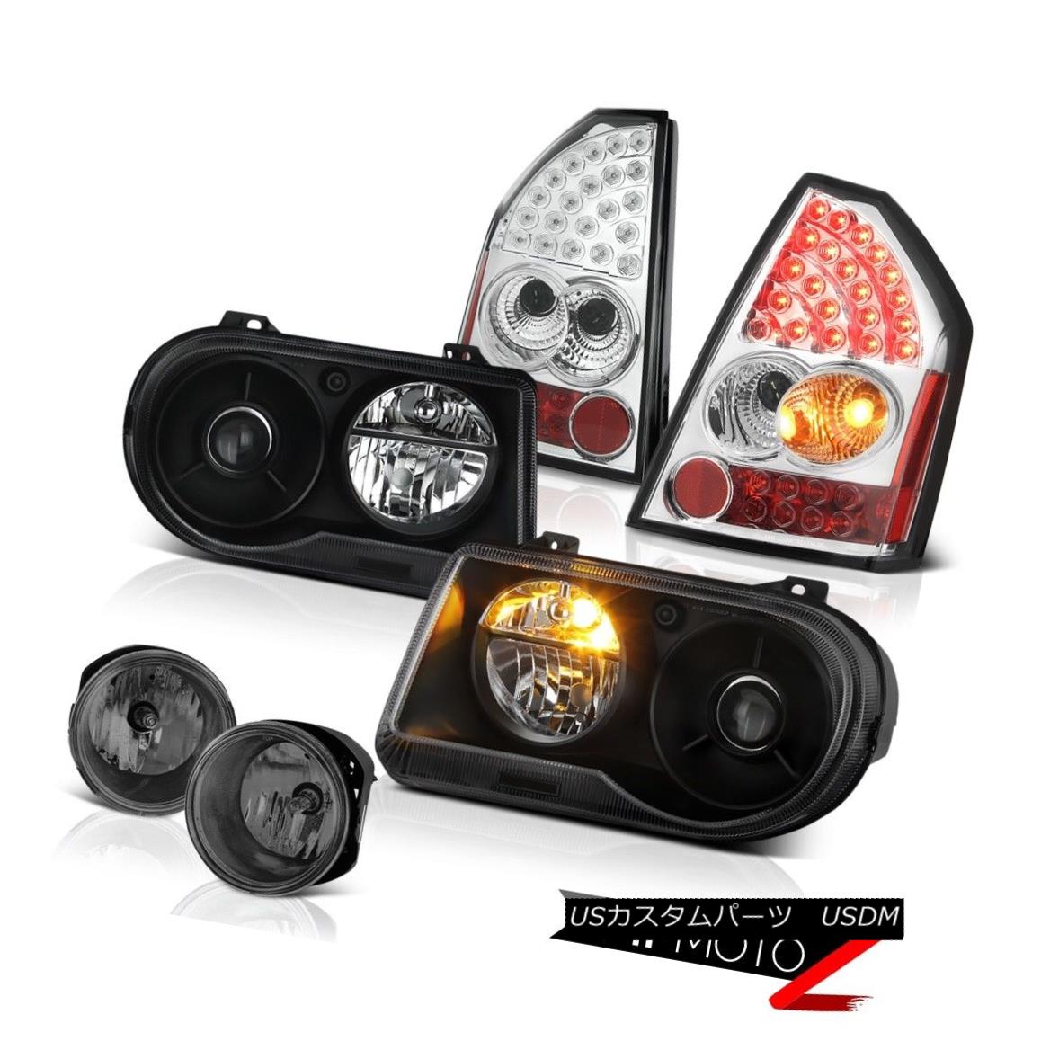 テールライト Black Diamond Headlights SMD Rear Lights Driving Fog 05 06 07 Chrysler 300C 5.7L ブラックダイヤモンドヘッドライトSMDリアライトドライビングフォグ05 06 07クライスラー300C 5.7L