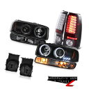 テールライト 03-06 Sierra 2500HD Smokey foglamps raven black taillamps bumper lamp hea...