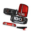 テールライト Tinted CCFL DRL Halo Headlights LED Brake Tail Lights Third Cargo 02-05 R...