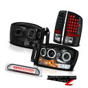 テールライト 07-08 Dodge Ram 1500 ST Headlights Roof Brake Light Rear Lights LED Halo ...