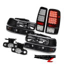 テールライト 2000-2006 Tahoe LS Black Headlamps Turn Signal SMD Brake Tail Lights Glas...