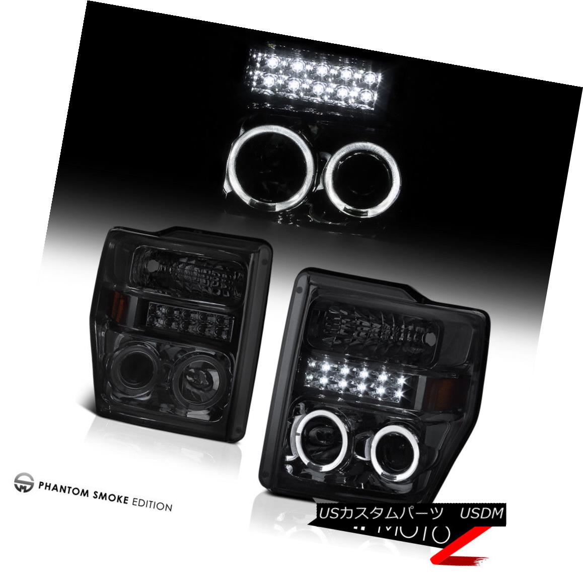 テールライト Twin Halo LED Headlamps Signal Parking Tail Lights 08-10 Ford F350 SuperDuty XLT ツインHalo LEDヘッドランプ信号パーキングテールライト08-10 Ford F350 SuperDuty XLT 2