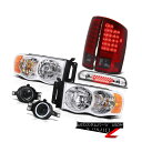 テールライト 2002-2005 Ram SRT-10 Clear Headlamp L.E.D Rear Light Red Fog Roof Brake Cargo 2002-2005ラムSRT-10クリアヘッドランプL.E.Dリアライトレッドフォグ屋根ブレーキカーゴ