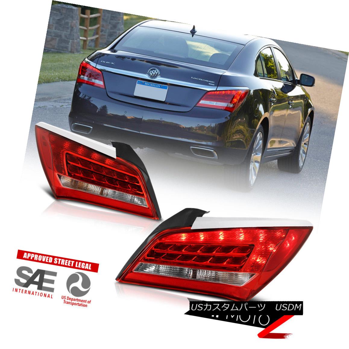 テールライト 14-16 Buick Lacrosse Pair Factory Style Replacement Brake Signal Lamp Tail Light 14-16ビュイック・ラクロス・ペア・ファクトリー・スタイル交換用ブレーキ信号ランプテール・ライト