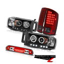 テールライト Black DRL Projector Headlight LED Brake Lamp 3rd Cargo 02 03 04 05 Ram Ma...