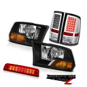 テールライト 2009-2018 Ram 1500 6.7L Wine Red Third Brake Lamp Chrome Taillamps Headla...