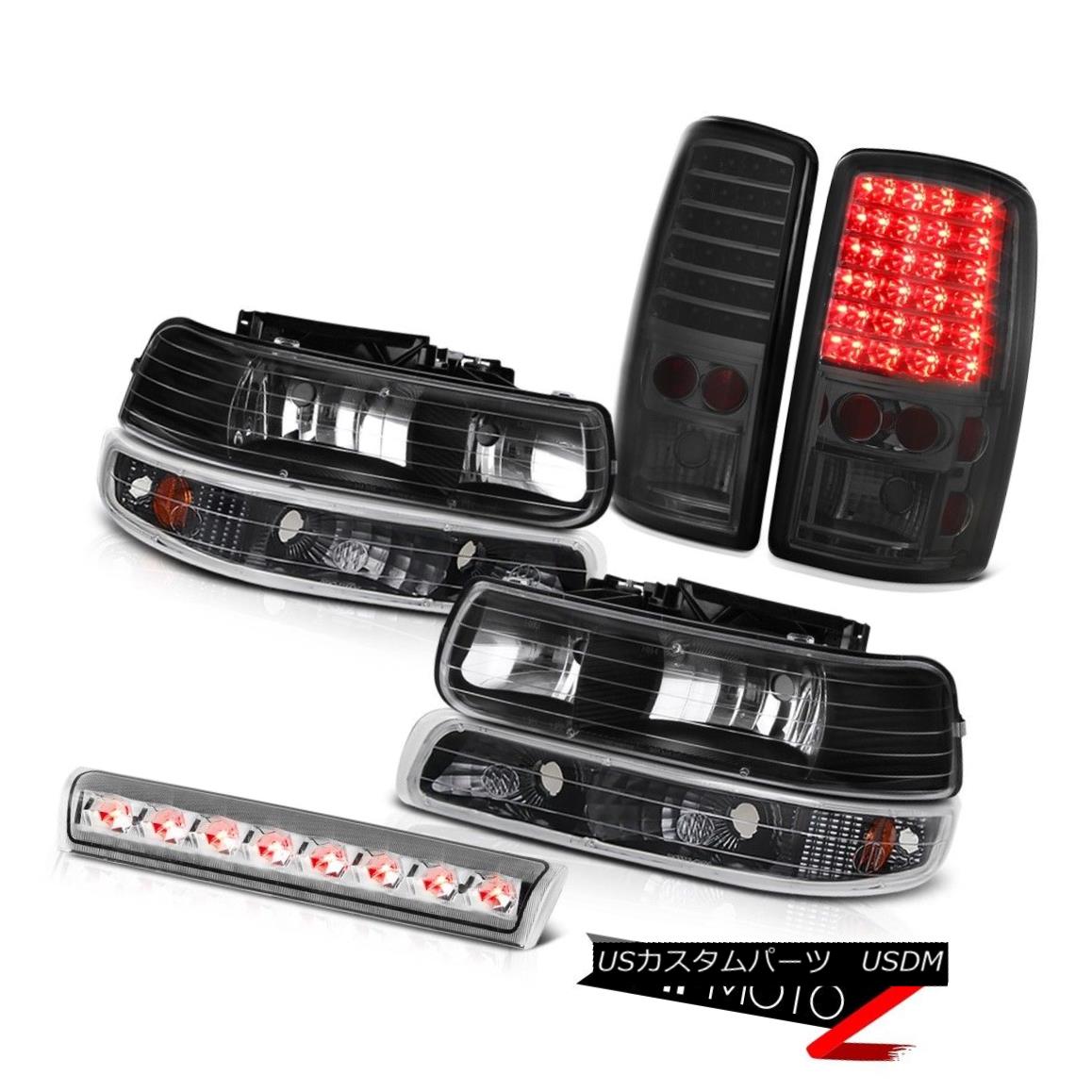 テールライト Left Right Headlights Inky Black Tail Lights Third Cargo 2000-2006 Suburban 5.7L 左ライトヘッドライトインキー黒テールライト第3貨物2000-2006郊外5.7L