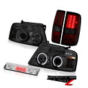 テールライト 04-08 Ford F150 FX4 Chrome 3rd Brake Light Smoked Headlamps Red Taillamps...
