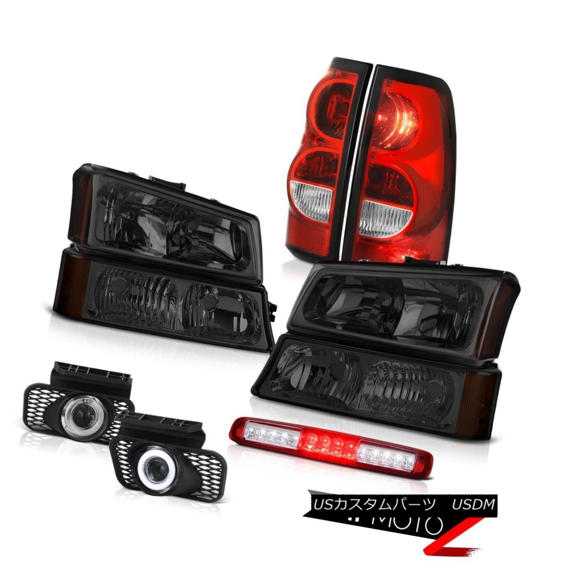 03-06 Silverado Red Third Brake Light Foglights Rear Lamps Signal Lamp Headlampsカテゴリテールライト状態新品メーカーChevrolet車種Silverado 1500発送詳細送料一律 1000円（※北海道、沖縄、離島は省く）商品詳細輸入商品の為、英語表記となります。 Condition: New Brand: Venom Inc. [Fog Light] Switch: [Fog Light] Switch Manufacturer Part Number: OEM#A7703H_2003_2004_2005_2006_A35131 [Fog Light] Bulbs: [Fog Light] Bulbs Interchange Part Number: 15199557/15199556/19169005/19169004/15190982 [Headlight] Side: Driver&Passenger Side Provided Other Part Number: GM2502257/GM2503257,GM2801174/GM2800174,GM2592127 [Tail Light] Brake: PY27 Bulbs Included Placement on Vehicle: Left, Right, Front, Rear [Tail Light] Dashboard Light: Error-Free Warranty: 60 Day [Tail Light] Parking: PY27 Bulbs Included Fitment Type: Direct Replacement [Tail Light] Reverse: PY27 Bulbs Included Lens Color: Smoke, Red, Clear [Tail Light] Side: Driver & Passenger Included Housing Color: Chrome [Tail Light] Signal: PY27 Bulbs Included [Headlight] Low Beam Bulb: Re-use Original 9006 Bulbs Contact Us: TEL: 1-844-884-7847 | HOURS: 9am - 6pm PST [Headlight] High Beam Bulb: Re-use Original 9005 Bulbs Returns: 60-Days LOVE IT or RETURN IT! [Fog Light] Wiring: [Fog Light] Wiring※以下の注意事項をご理解頂いた上で、ご入札下さい※■海外輸入品の為、NC,NRでお願い致します。■フィッテングや車検対応の有無については、画像と説明文よりお客様の方にてご判断をお願いしております。■USのカスタムパーツは国内の純正パーツを取り外した後、接続コネクタが必ずしも一致するとは限らず、加工が必要な場合がございます。■商品説明文中に英語にて”保障”に関する記載があっても適応はされませんので、ご理解ください。■初期不良（到着より7日以内）のみ保証対象とします。ただし、取り付け後は、保証対象外とします。■海外倉庫から到着した製品を、再度国内で検品を行い、日本郵便または佐川急便にて発送となります。■お届けまでには、2〜3週間程頂いております。ただし、天候次第で多少遅れが発生する場合もあります。■商品落札後のお客様のご都合によるキャンセルはお断りしておりますが、商品落札金額の30％の手数料をいただいた場合のみお受けいたします。■他にもUSパーツを多数出品させて頂いておりますので、ご覧頂けたらと思います。■USパーツの輸入代行も行っておりますので、ショップに掲載されていない商品でもお探しする事が可能です!!お気軽にお問い合わせ下さい。&nbsp;