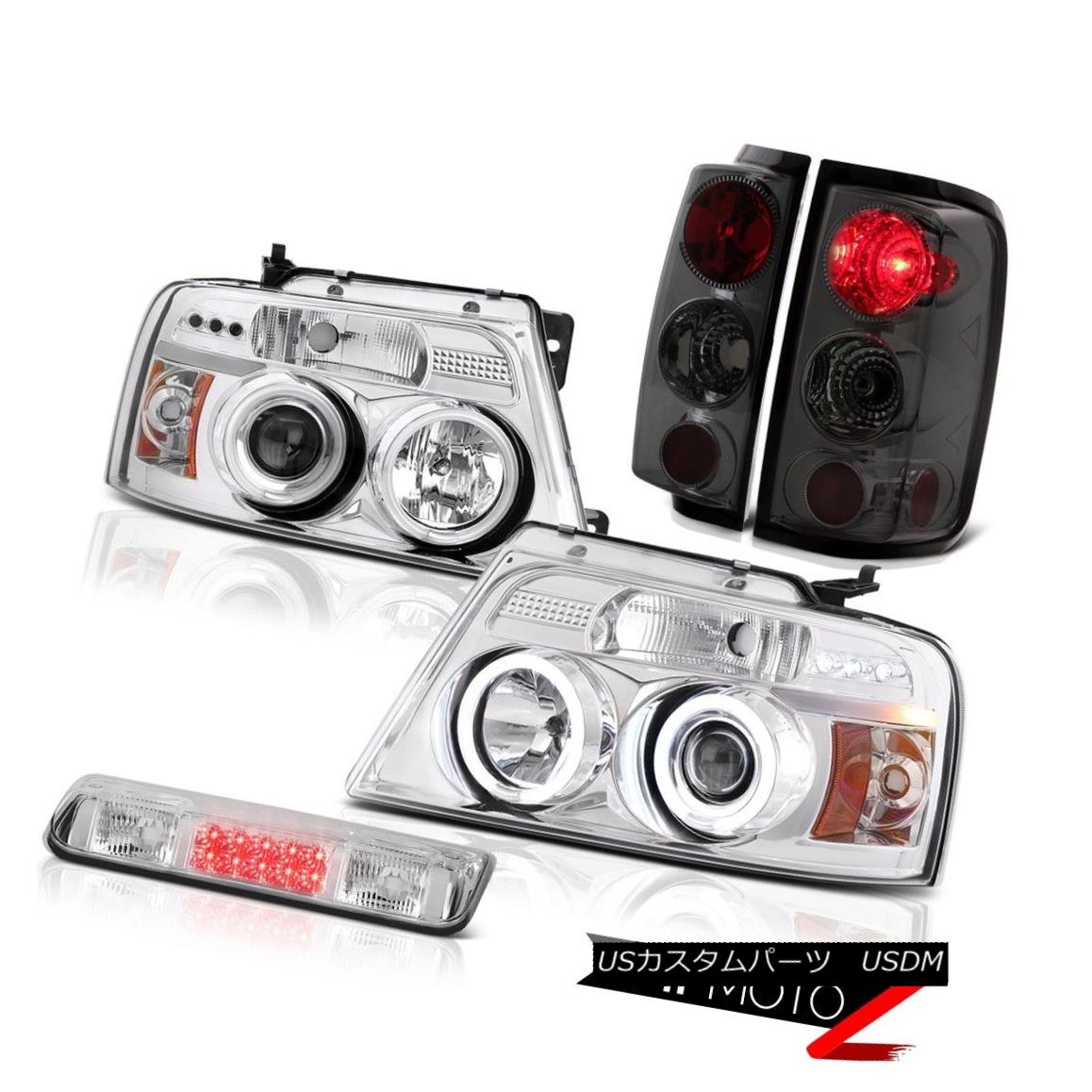 テールライト 2004-2008 Ford F150 STX Roof Cab Light Headlamps Titanium Smoke Taillamps LED 2004-2008 Ford F150 STXルーフキャブライトヘッドランプチタンスモークタイランプLED