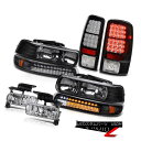 テールライト Pair Black Headlights SMD Signal LED Tail Lights Chrome Fog 04 05 06 Taho...
