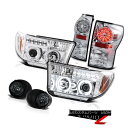 テールライト CCFL Halo Projector Headlight+Led Tail Light+Fog Lamp 07-2013 Toyota Tundra SR5 CCFL Haloプロジェクターヘッドライト+ Ledテールライト+ Fogランプ07-2013 Toyota Tundra SR5