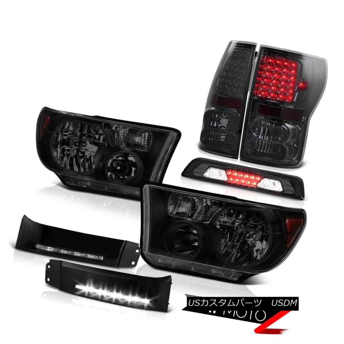 テールライト 07-13 Toyota Tundra Limited Headlights Black DRL Strip Roof Cab Light Taillights 07-13 Toyota Tundra LimitedヘッドライトブラックDRLストリップルーフキャブライトテールライト
