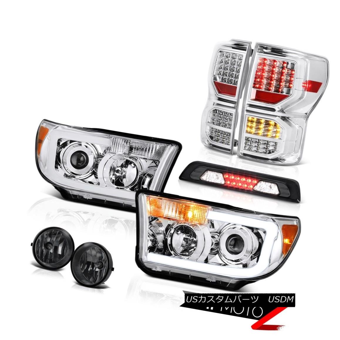 テールライト 07-13 Toyota Tundra SR5 Tail Lights Headlights High Stop Lamp Fog SMD Tron Style 07-13トヨタトンドラSR5テールライトヘッドライトハイストップランプフォグSMDトロンスタイル