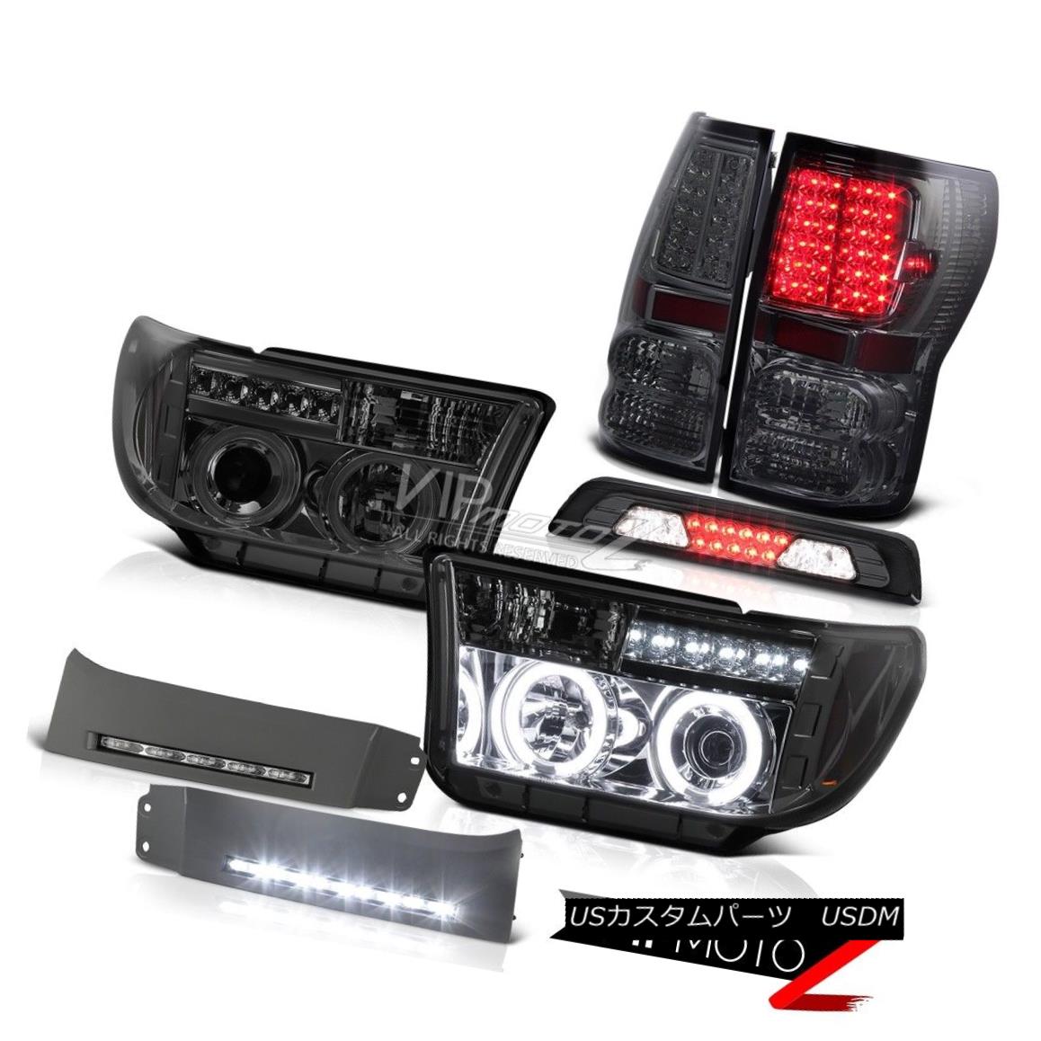 テールライト 07-13 Toyota Tundra SR5 DRL Strip High Stop Lamp Tail Lamps Headlights CCFL Rim 07-13トヨタトンドラSR5 DRLストリップハイストップランプテールランプヘッドライトCCFLリム