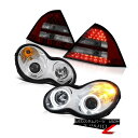 テールライト 2005-2007 Mercedes Benz C240 Taillights Chrome Headlights SMD 