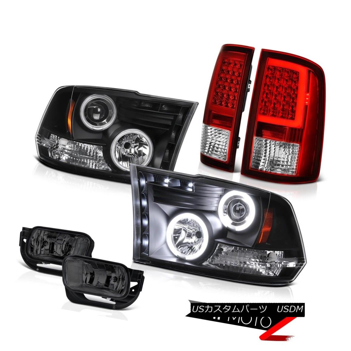 テールライト 09 10 11 12 13 Dodge RAM 1500 LED Tail Lights Phantom Smoke Fog Light Head PAIR 09 ..