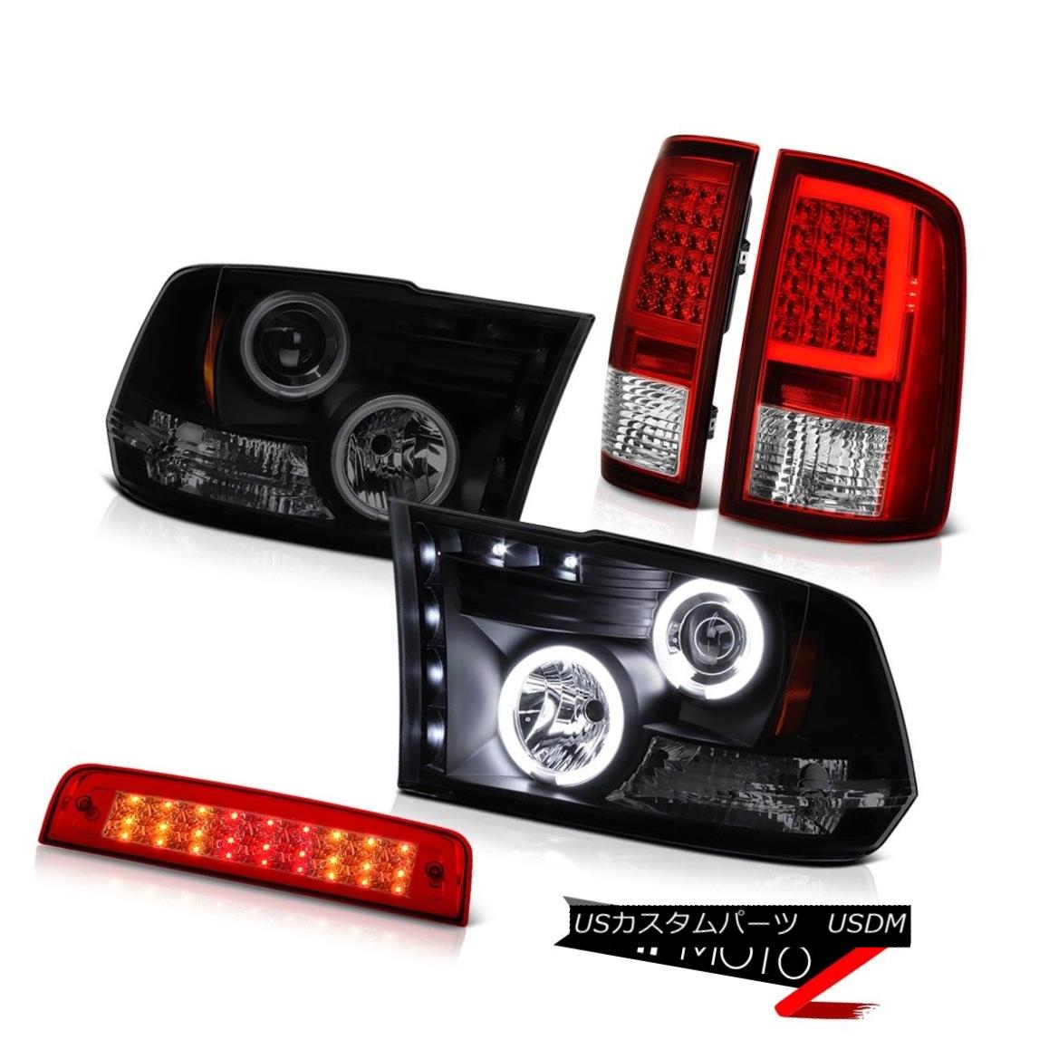 テールライト 09-16 17 18 Dodge RAM 2500 Wine Red Fiber Optic Tail Light 3rd Brake Head Lamp 09-16 17 18ダッジRAM 2500ワインレッド光ファイバーテールライト第3ブレーキヘッドランプ