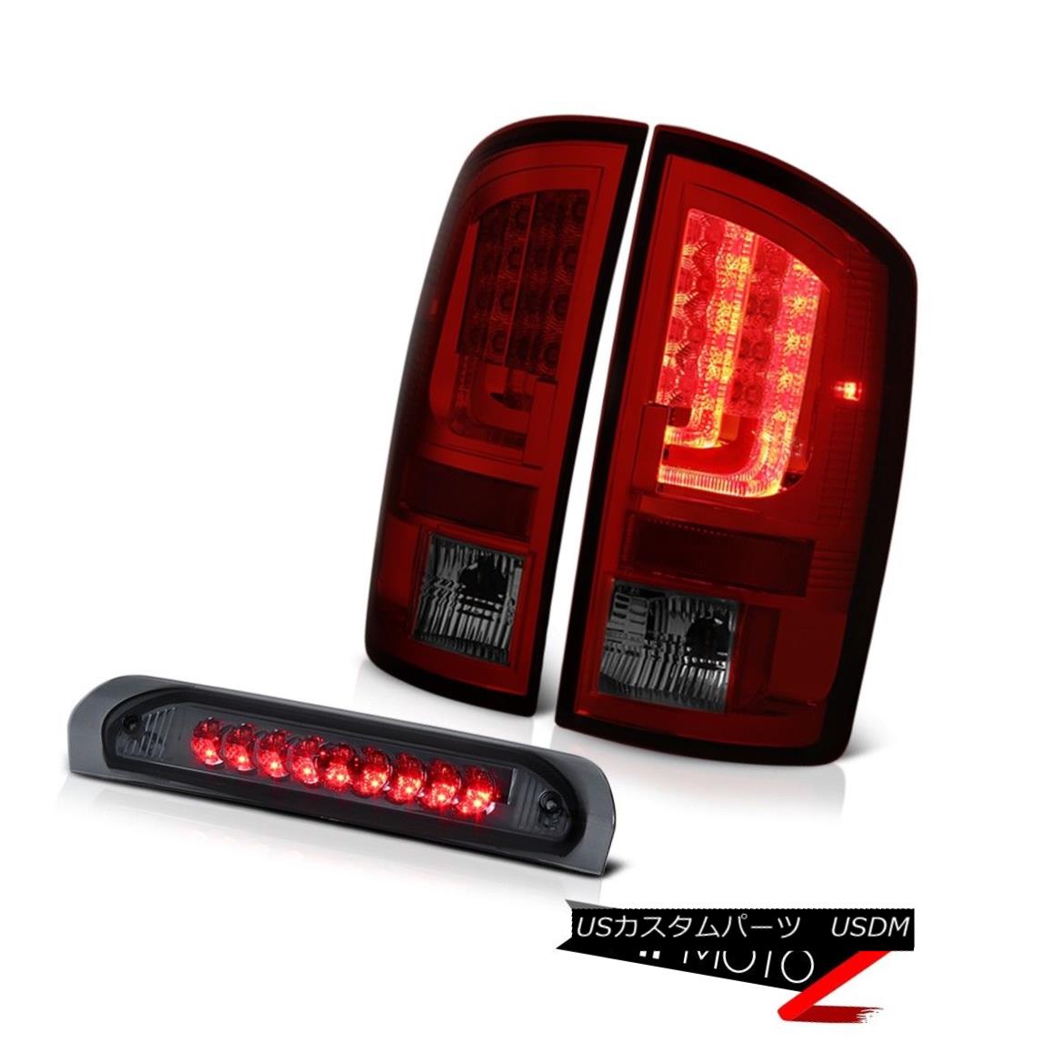 テールライト 02-06 Dodge Ram 1500 2500 ST Red Smoke Tail Lights 3RD Brake Light "High Power" 02-..