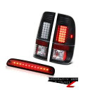 テールライト 08-10 Ford F-250 SuperDuty "High Power" LED Tail Lights Assembly Cargo 3rd Brake 08-10フォードF-250 SuperDuty「ハイパワー」LEDテールライト組立貨物第3ブレーキ