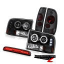 テールライト 1999-2004 F250 7.3L Black Projector Headlights Smoke Rear Brake Lamp Thir...