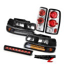 テールライト 00-06 Tahoe 4.8L Pair Black Headlamps SMD Tail Lights Roof Brake Third Ca...