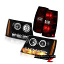 テールライト 2007-2014 Chevy Suburban LT2 Raven Black Headlamps Taillights Halo Ring Oe Style 2007-2014シボレー郊外LT2レーブンブラックヘッドランプティールズハローリングオースタイル(2)