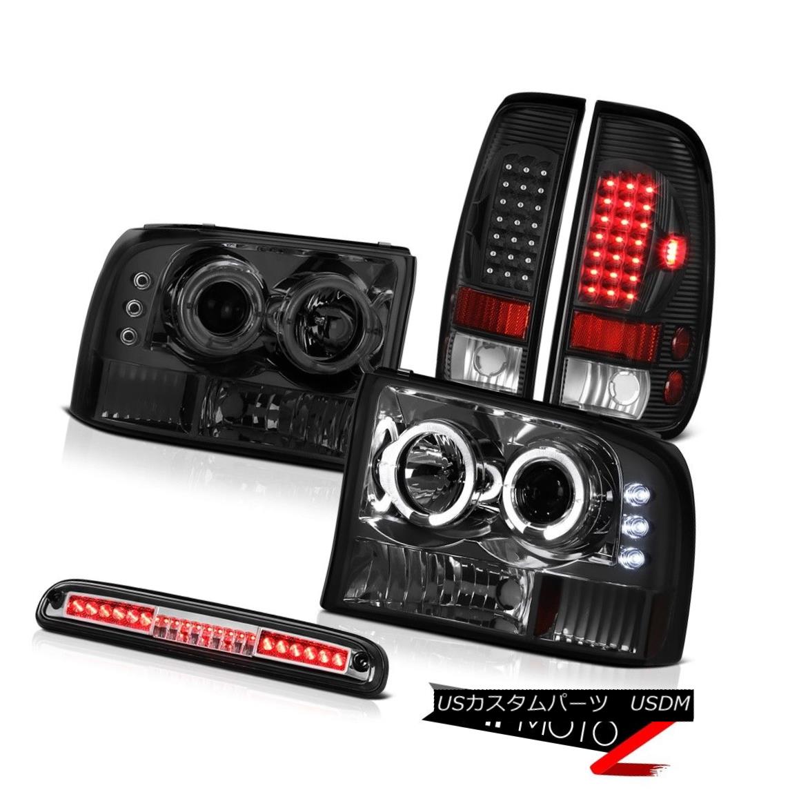 テールライト Headlights Halo DRL LED Black TailLight High Brake 99 00 01 02 03 04 F350 King ヘッ..