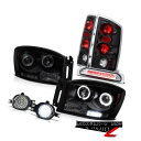 テールライト Smoke Halo LED Headlights DRL Fog Kit High Mount Stop Lamps 2006 Dodge Ram 4.7L スモークハローLEDヘッドライトDRLフォグキットハイマウントストップランプ2006ドッジラム4.7L