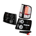 テールライト 2007-2013 Silverado 2500HD Smoke Tinted 2x Halo Headlights+Bright LED Taillights 2007-2013 Silverado 2500HD煙がかかった2倍のハローヘッドライト+ブライ ght LEDの曇り