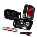 テールライト 2006 Dodge Ram SLT Smoke Halo DRL LED Headlights Tail Light 3RD Cargo Cab...