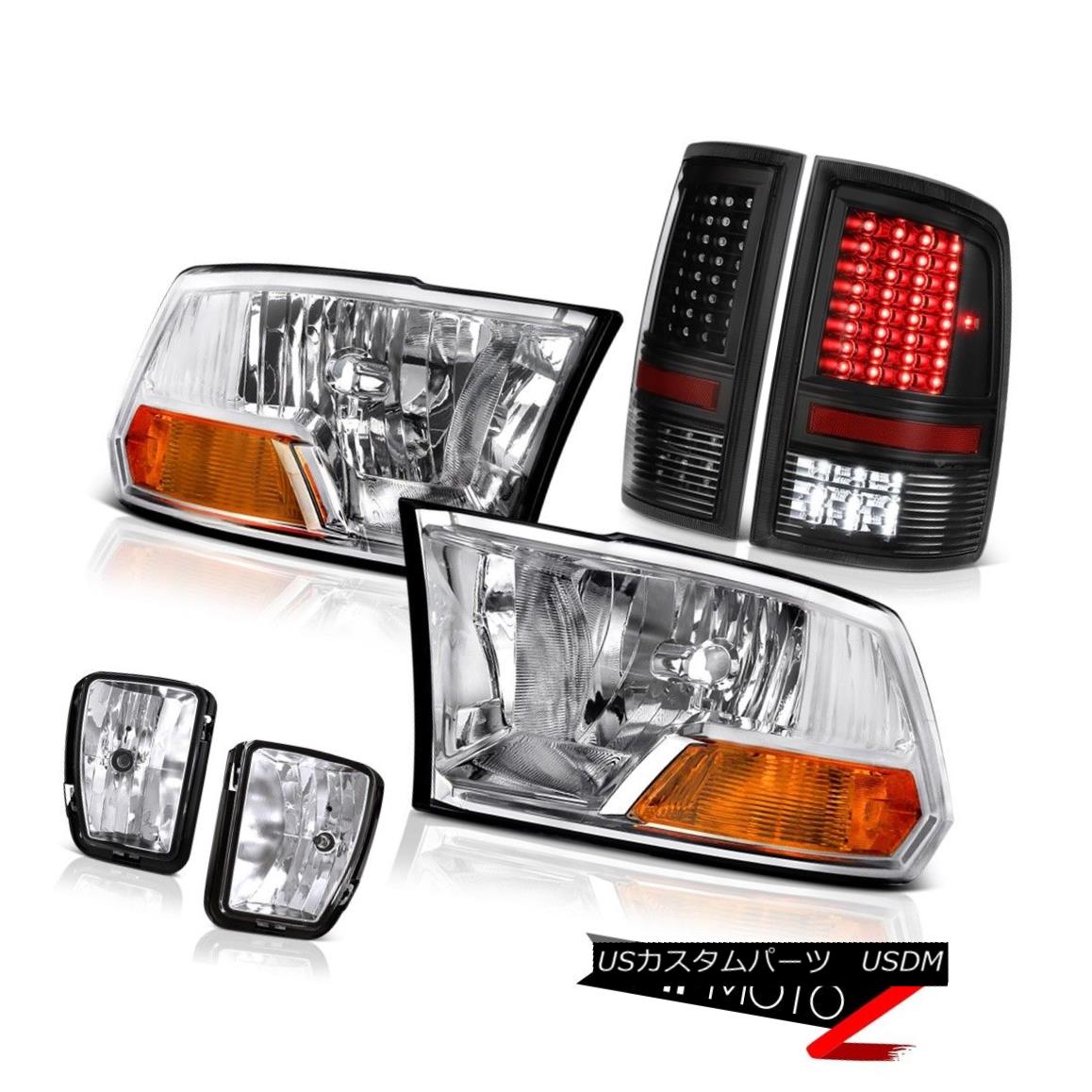 ơ饤 13-18 Ram 1500 RT Nighthawk Black Tail Brake Lamps Chrome Foglamps Headlamps SMD 13-181500 RTʥȥ֥ۡåơ֥졼ץեץإåɥSMD