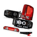 テールライト CCFL Angel Eye Headlights Red Brake LED Tail Light Third Cargo 02-05 Dodg...