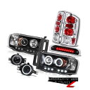 テールライト 02-05 Ram 1500 Black Angel Eye Projector Signal Brake Lamp Foglamp 3rd Ca...