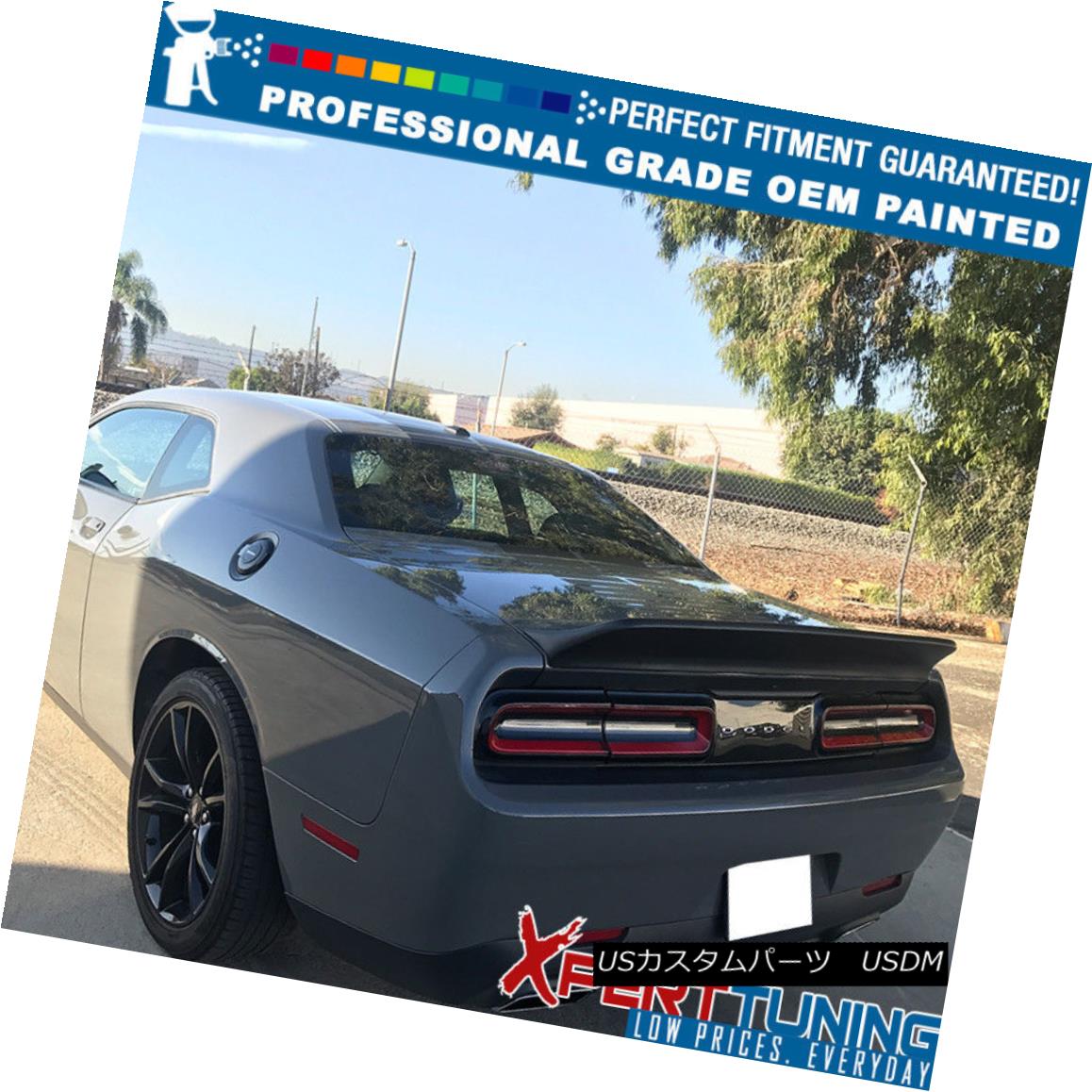 エアロパーツ Fits 15-18 Dodge Challenger Ikon SXT Duckbill Trunk Spoiler - OEM Painted Color フィット15-18ドッジチャレンジャーIkon SXTダックビルトランクスポイラー - OEM塗装カラー