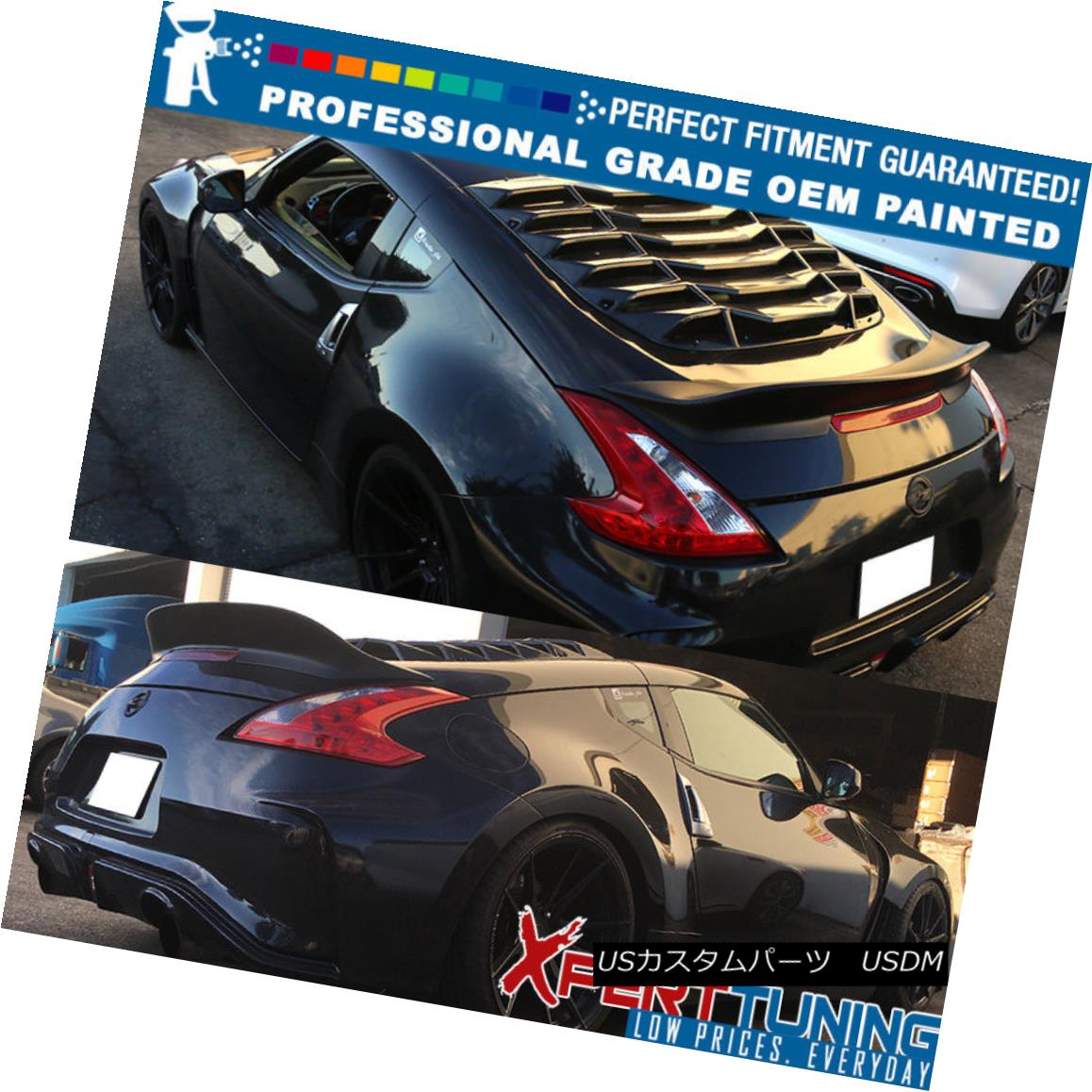 エアロパーツ Fits 09-18 Nissan 370Z Ikon Style Duckbill Trunk Spoiler - OEM Painted Color フィット09-18日産370Zイコンスタイルダックビルトランクスポイラー - OEM塗装カラー