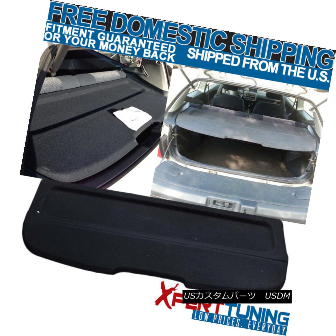 エアロパーツ Fits Honda 92-95 Civic Hatchback OE Style Rear Cargo Security Cover Sun Shade Hondaに合う92-95シビックハッチバックOEスタイルリアカーゴセキュリティカバーサンシェード