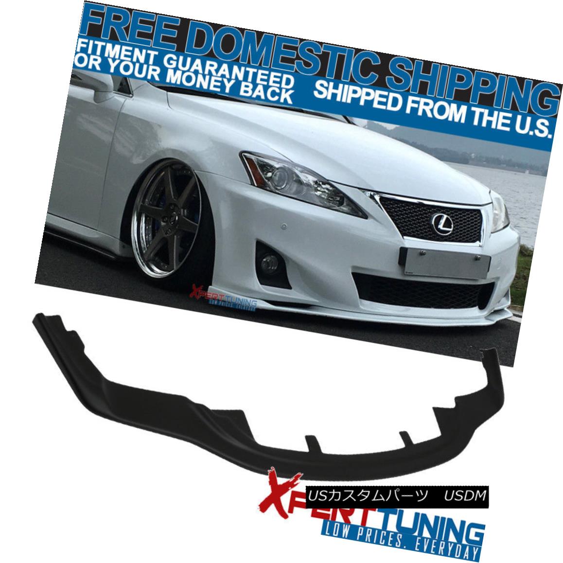 エアロパーツ Fit 11 12 13 Lexus IS250 IS350 JDM Style Front Bumper Lip Spoiler PP フィット11 12 13レクサスIS250 IS350 JDMスタイルフロントバンパーリップスポイラーPP