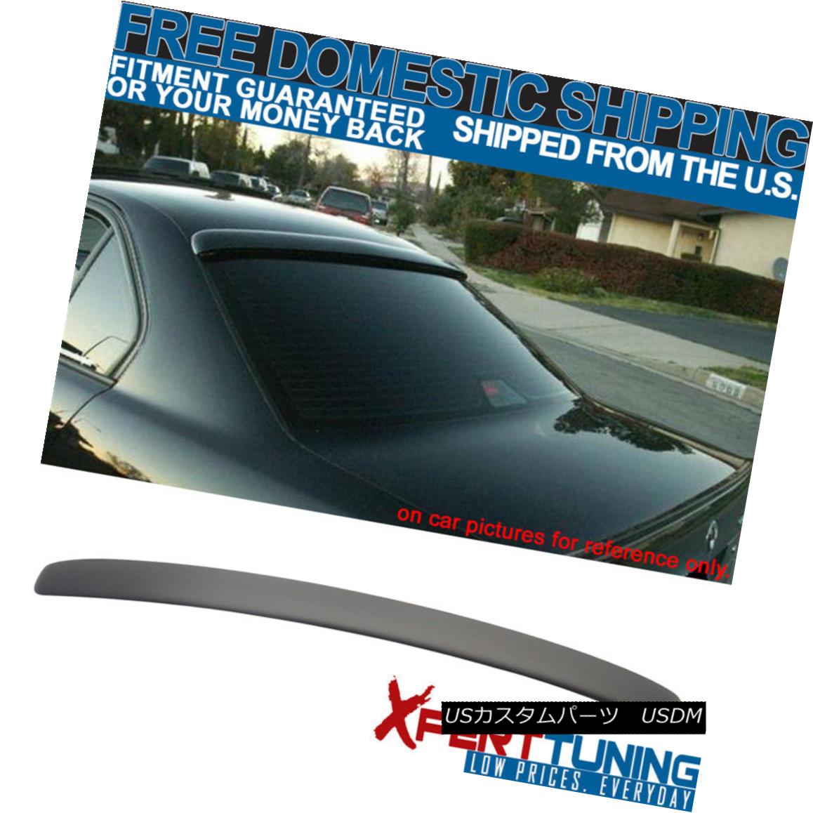 エアロパーツ Fit 95-02 BMW E38 7 Series AC Style Rear Roof Wing Spoiler Painted Matte Black フィット95-02 BMW E38 7シリーズACスタイルリアルーフウイングスポイラー塗装マットブラック